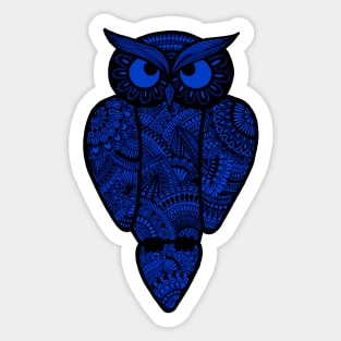 Owl (dark blue) Sticker